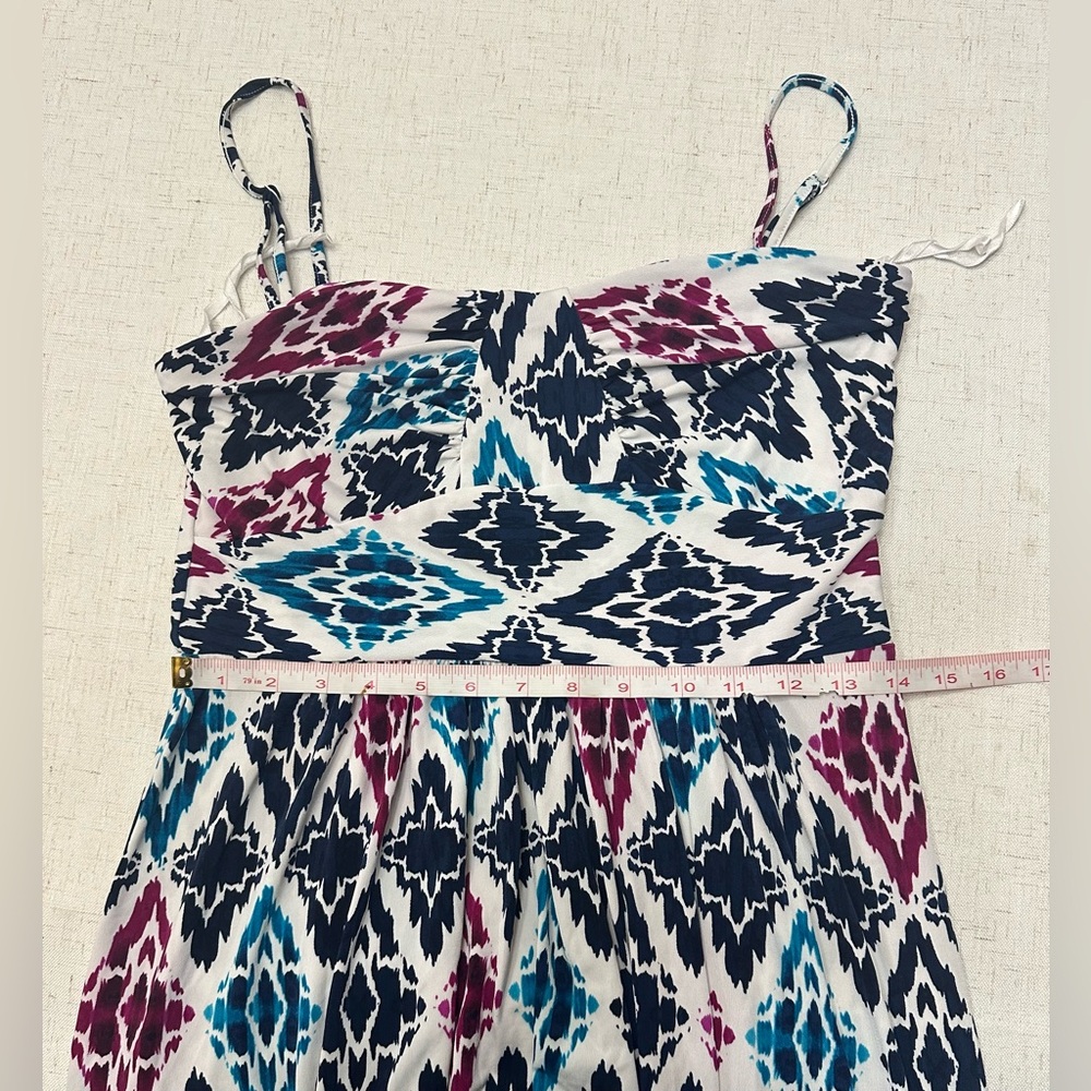 💜Printed Spaghetti-Strap Maxi Dress in Teal, Navy & Burgundy - Picture 7 of 14
